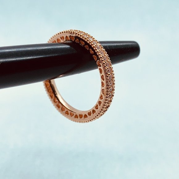 Hearts of Pandora Rose Gold Ring 190963 - Picture 5 of 5